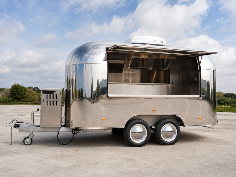 AI-polished CC-AS1 Airstream Premium Stainless Food Trailer product hero image