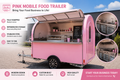 Pink ice cream and dessert trailer for UK events