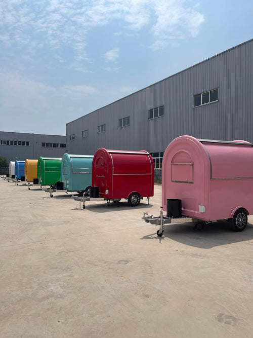 Colour mobile food trailers ready for UK catering businesses